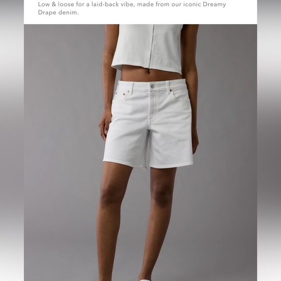 NWT AE 8" Dreamy Drape Stretch Low-Rise Baggy Jort - Picture 9 of 12